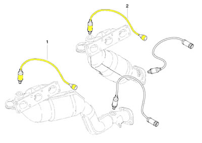 Acura 2002 on 2pc Bmw Oxygen Sensor Set Front Upstream Pre Bank 1 2 Bosch Plug O2 02